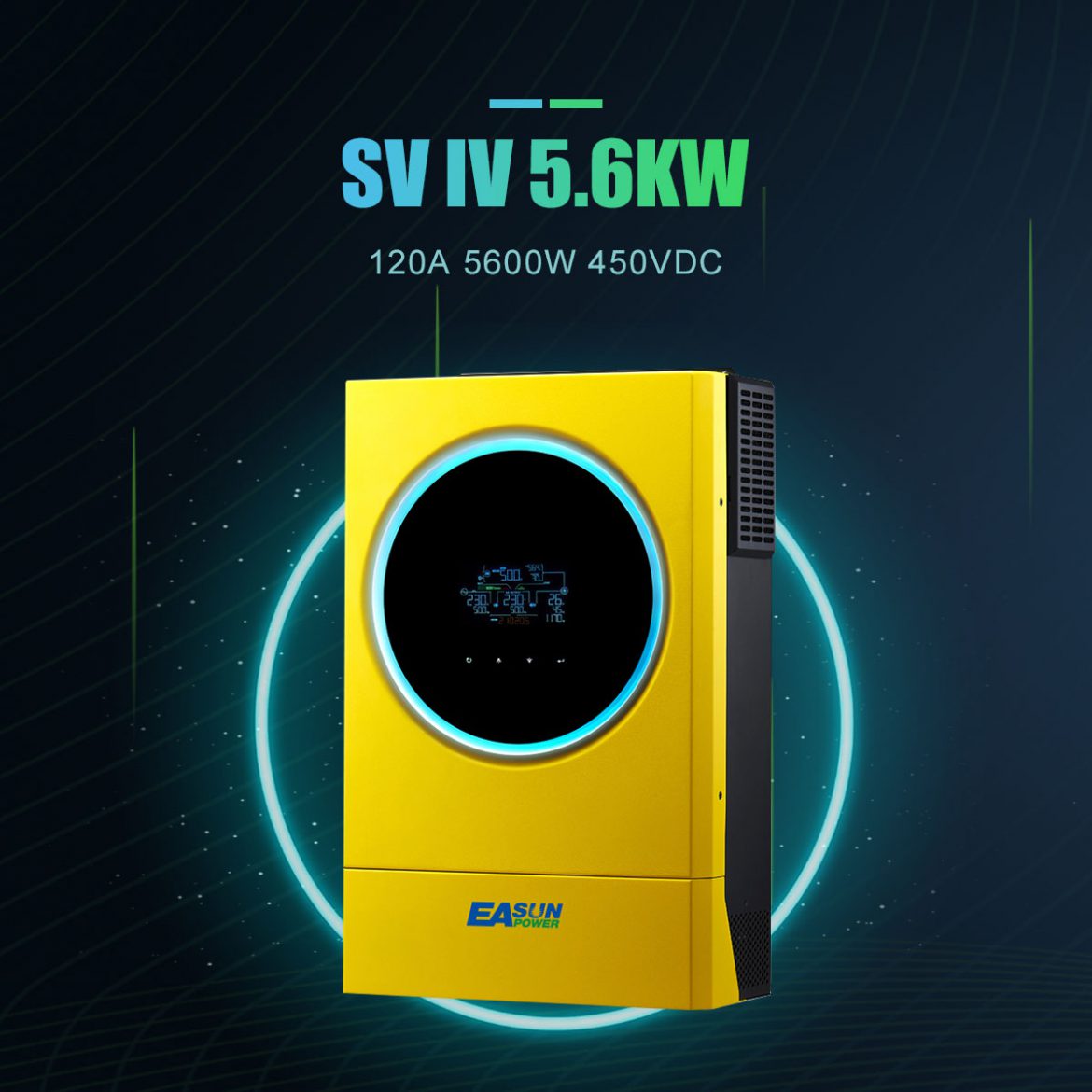 Invertor EASUN SV IV Off-grid si On-grid Functie Paralel 5.6kW 48V 120A MPPT WiFi