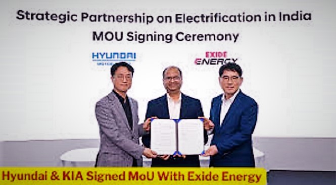 Hyundai Motor Company și Kia Corporation (Kia) au semnat un memorandum pentru cooperarea strategică cu Exide Energy