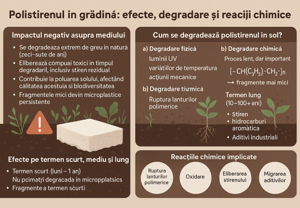 Polistirenul în grădină – între practică și pericol ecologic