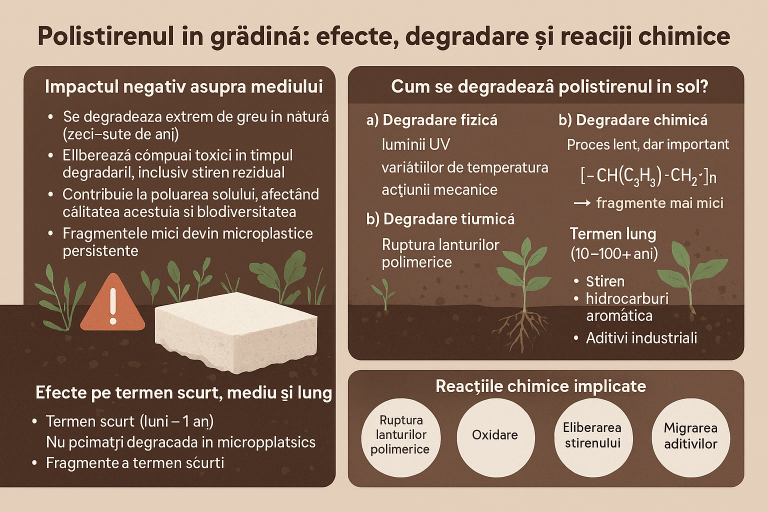 Polistirenul în grădină – între practică și pericol ecologic