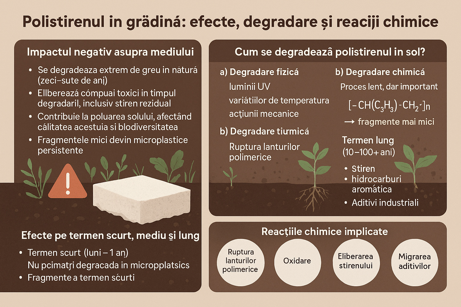 Polistirenul în grădină – între practică și pericol ecologic